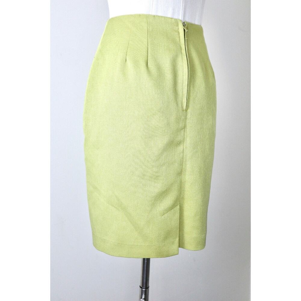 Vintage 1970s Maren Size 10 Mod Go-Go Girl Mini Skirt Chartreuse Green - Picture 10 of 12